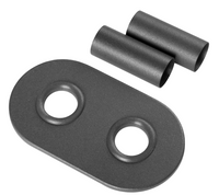 Invena zestaw maskujący podwójny do podłączenia grzejnika, grafit UA-12-G15