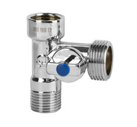 Diamond kurek kulowy rosyjski 3-drogowy 1/2"x1/2"x3/4", chrom ART.260.1/2X1/2X3/4