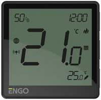 Engo podtynkowy, internetowy regulator tempertatury ZigBee 230V, czarny EONE230B