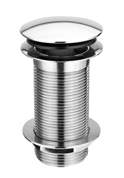 McAlpine spust umywalkowy, dekoracyjny, "klik-klak" 1 1/4" x 60mm, z małą nakrętką, bez przelewu, chrom CWU60CB