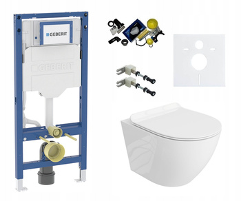 Zestaw Duofix stelaż podtynkowy Geberit do WC + miska WC z deską Lavita S055