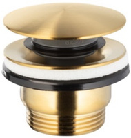 KFA uniwersalny, stalowy, okrągły spust klik-klak złoty szczotkowany 660-320-31