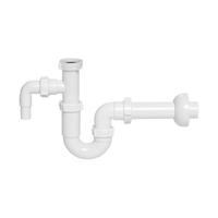 Instadrain syfon do umywalki rurowy, bez spustu, wyjście pralka, odpływ fi 32 mm 1862