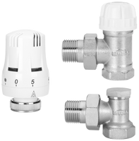 Invena komplet termostatyczny kątowy PROV - zawór termostatyczny, zawór powrotny, głowica mini PROV 1/2" CD-72-K15-X