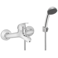 Invena bateria wannowa z zestawem natryskowym Mitris chrom BW-79-KPL