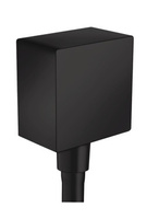 Hansgrohe przyłącze węża FixFit Porter Square z zaworem zwrotnym, czarny mat, 26455670