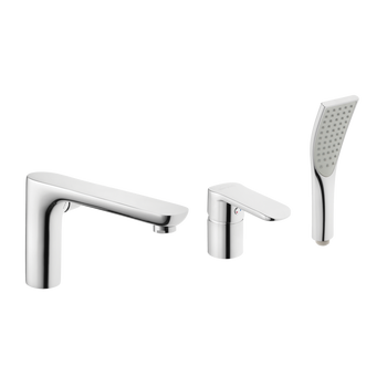 Invena bateria wannowa 3-otworowa Siros, chrom BW-90-S01-A