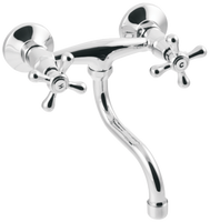 Invena bateria umywalkowo-kuchenna ścienna Roma, chrom BC-26-00S-L