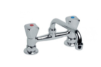 WYPRZEDAŻ: KFA bateria umywalkowa stojąca 2-otw. STANDARD L160 uchwyt czworokątny 301-310-00