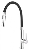 Ferro bateria zlewozmywakowa ZUMBA SLIM, czarna wylewka 2F, chrom BZA43B 