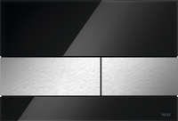 Tece TECEsquare - przycisk szkło czarne, przyciski stal szczotkowana 9240806