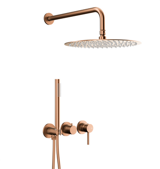 KFA zestaw prysznicowy podtynkowy z baterią 3-otworową 2-funkcyjną MOZA, brushed rose gold 5039-511-34