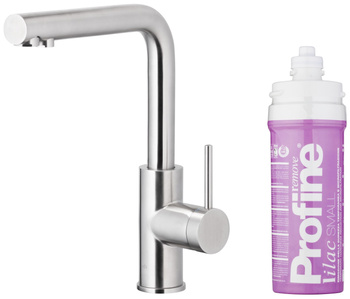KFA bateria kuchenna z filtracją wody Duero Pure Basic, inox + zestaw filtrujący Profine Lilac S 6623-915-22