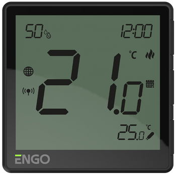 Engo podtynkowy, internetowy regulator tempertatury ZigBee 230V, czarny EONE230B
