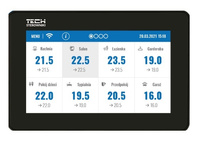 Tech przewodowy panel kontrolny do listwy L-9R (montaż podtynkowy, kolorowy wyświetlacz) M-9R czarny STM9RBK