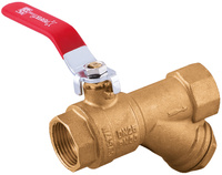 Perfexim kurek kulowy przelotowy z filtrem skośnym 1/2" DN15 01-006-0150-000