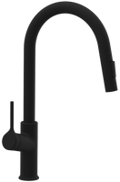 Invena bateria kuchenna z wyciąganą wylewką Farsala, czarny BZ-40-U04-S