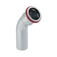 Geberit kolano z końcówką wsuwaną Mapress C-Stahl 45st 54 23708