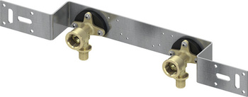 Tece listwa montażowa podwójna z kolanami naściennymi 16 mm x Rp 1/2", 100/80 mm, mosiądz standard 740114