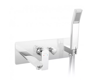 Ferro bateria wannowa podtynkowa ścienna ALGEO SQUARE, chrom BAQ11P