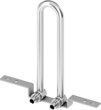 Tece uniwerslany niklowany garnitur montażowy do grzejników VK, 16 x 15 mm Cu TECEflex 740119