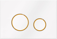 KK-POL przycisk spłukujący Vitrum Grande V3 Orbis, biały połysk/złoty SPP/045/0/K