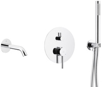 KFA bateria wannowa podtynkowa z zestawem Moza, chrom 5039-401-00