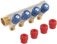 Ferro 4-drogowy rozdzielacz sanitarny 1"x1/2" RDW250400