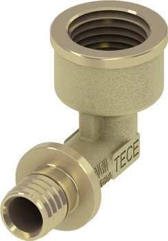 Tece mufa przejściowa kątowa, 16 x Rp 1/2", mosiądz standard TECEflex 768016