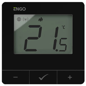 Engo regulator temperatury, 24V, internetowy, natynkowy ZigBee/868MHz, czarny E25-24B