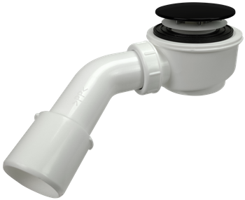 Instadrain niski syfon brodzikowy czyszczony od góry z grzybkiem fi50 chrom i czarny 2613